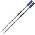 Full view of the Cross pack of two blue ballpoint refills.