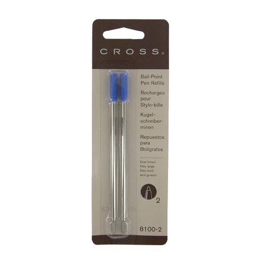 Cross Blue Ballpoint Refills with Broad Nib.
