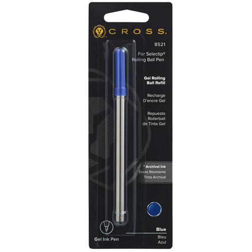 Cross Selectip Gel Rollerball Refill in Blue packaging.