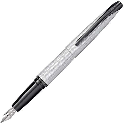 This is the Cross brushed chrome fountain pen.