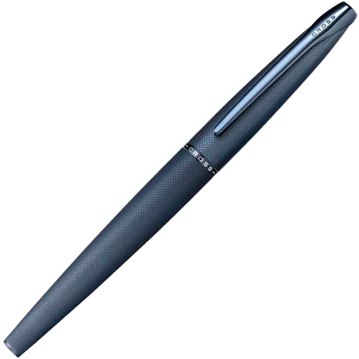 This Cross Brushed Dark Blue ATX Rollerball Pen will be presented inside a black gift box.