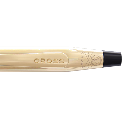 This Cross Classic Century 23KT Gold-Plated Ballpoint Pen can be engraved on the cap.
