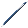 The Cross Classic Century Blue PVD & Chrome Ballpoint Pen has a slight sheen on the surface with polished chrome trims to compliment the blue.