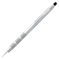 This Cross Classic Century Satin Chrome 0.7mm Mechanical Pencil has three clusters of lines close to the nib of the pencil with a sturdy grip.