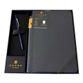 The navy Cross click ballpoint pen comes with a click top and silver trim on the clip.
