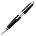 This Cross Jet Black Edge Rollerball Pen is made with resin and polished chrome trims.