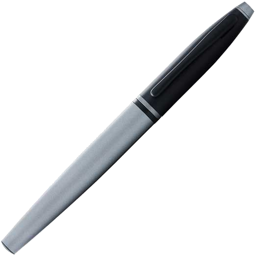 This Sheaffer Matte Grey & Black Lacquer Calais Rollerball Pen can be engraved along the cap.