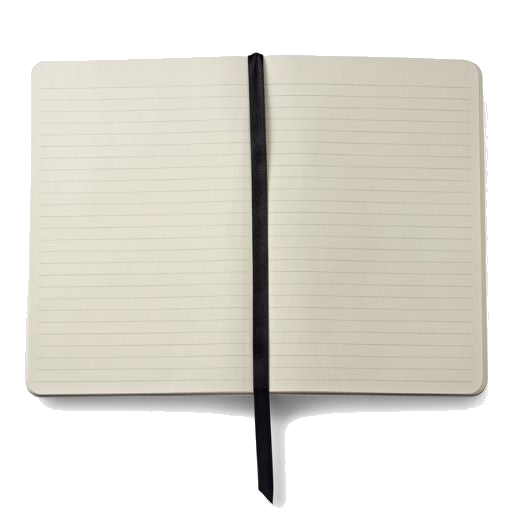 The inside of this Cross Medium Lined White Leather Journal has lined pages with a black ribbon bookmark.
