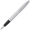 This Satin Chrome Calais Fountain Pen was designed by Cross.
