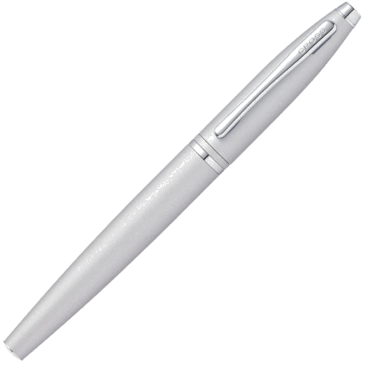 This Cross Satin Chrome Calais Fountain Pen can be engraved on the cap.