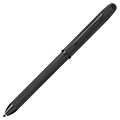 This Cross Tech3+ Brushed Black Multi-Function Pen with Stylus has an engraved texture all over the barrel and cap.