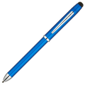 This Cross Tech3+ Metallic Blue and Chrome Multi-Function Pen has a brushed chrome blue barrel and cap with polished chrome trims that give it a luxe feel.