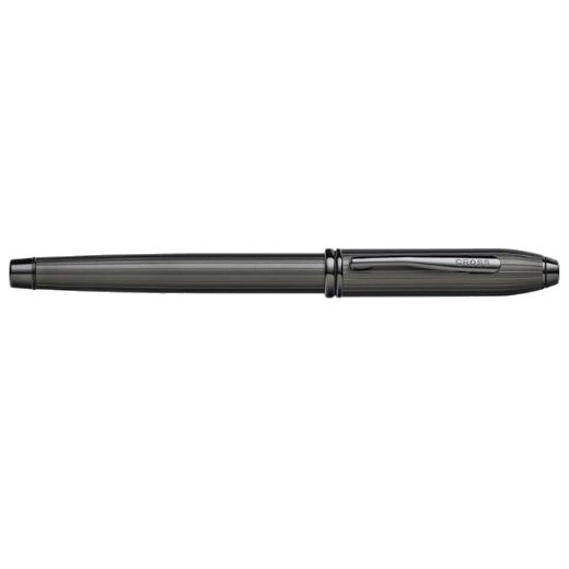 The Townsend® Matte Black & Glossy Black PVD Rollerball Pen by Cross is made of PVD with a matte black cap and barrel with polished black trims.