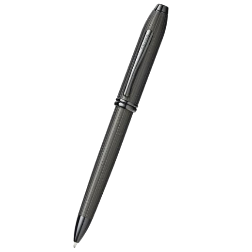 This Cross Townsend® Matte Black PVD Ballpoint Pen has a fine lined texture down the barrel and cap which is in matte black PVD.
