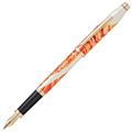 This Cross Wanderlust Antelope Canyon Fountain Pen is made out of lacquer with a gold-plated nib that has the Cross engraving and rose gold trims.