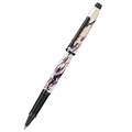 Cross Wanderlust Everest Rollerball Pen has a barrel and cap that is made out of lacquer with a pearlescent white and purple pattern inspired by the Himalayan mountains.