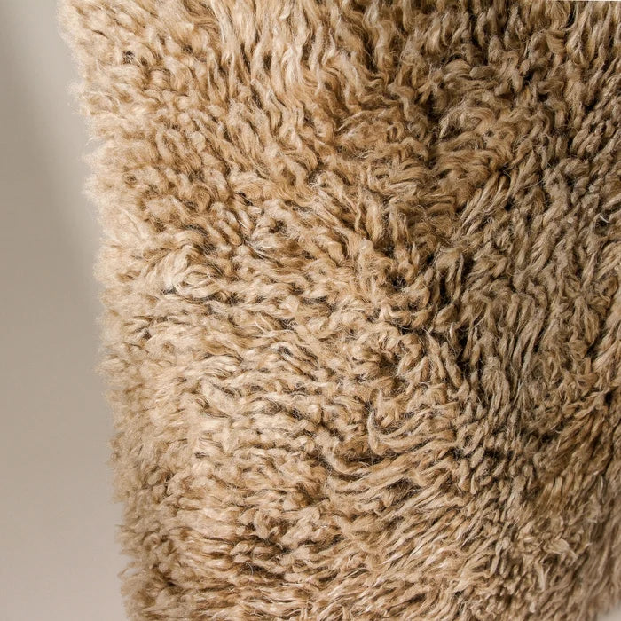 Curly Long Wool Cushion 55x55 - Butterscotch - Few and Far - Cushions