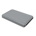 Cutting Board with Drawer. Grey with black accents and Pit Boss name small on the front bottom right corner.