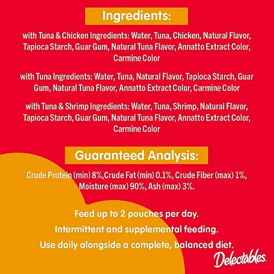 Delectables Bisque Variety Pack Lickable Cat Treat and Topper, 30 ct.