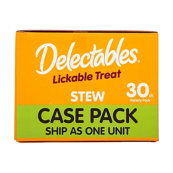 Delectables Stew Variety Pack Lickable Cat Treat and Topper, 30 ct.
