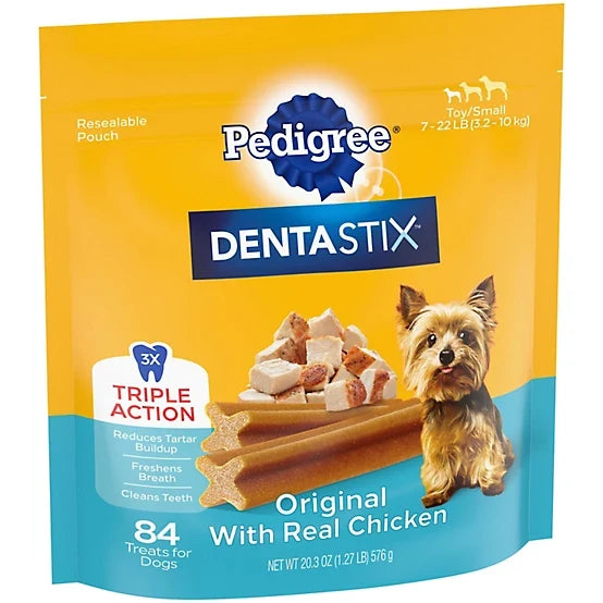 Dentastix Original Flavor Dental Bones Toy/Small Breed Dog Treats, 84 ct.