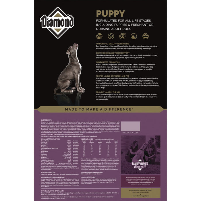 Diamond 31/20 Puppy Dry Dog Food, 40lb