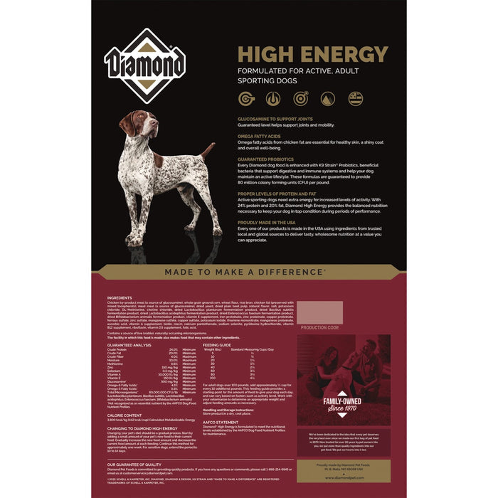 Diamond High Energy Adult Chicken Formula Dry Dog Food, 50 lb. Bag
