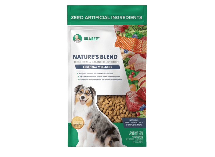 Dr. Marty Nature's Blend Essential Wellness Freeze Dried Dog Food, 80 oz.