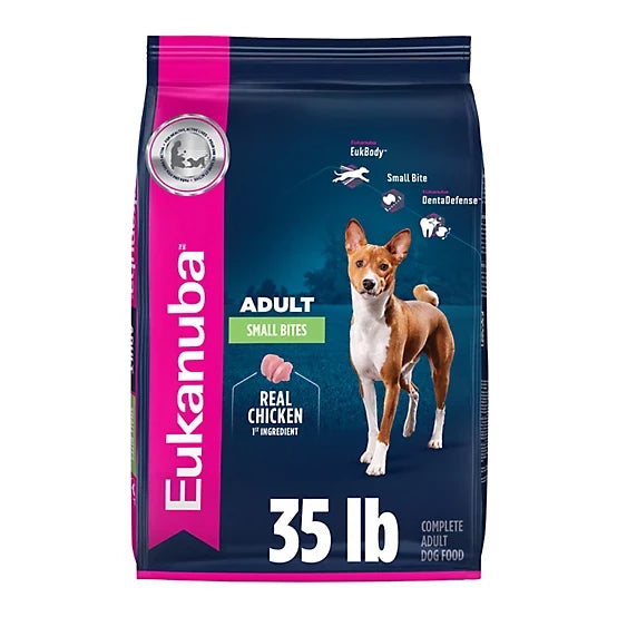 Eukanuba Adult Medium Breed Small Bites Chicken Dry Dog Food, 35lb