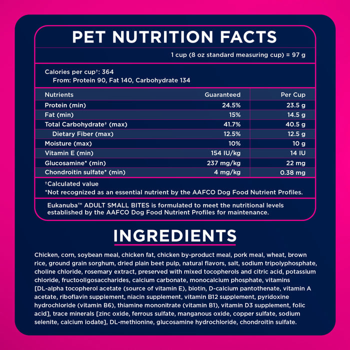 Eukanuba Adult Small Bites Dry Dog Food, 15 lb