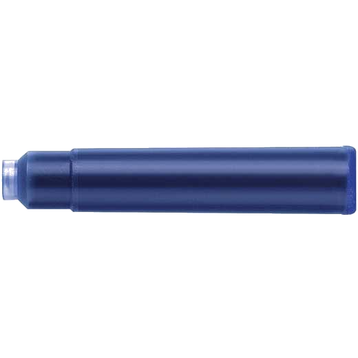 These Faber-Castell Royal Blue Erasable Ink Cartridges, Pack of 6 fit fountain pens with a standard ink cartridge system.