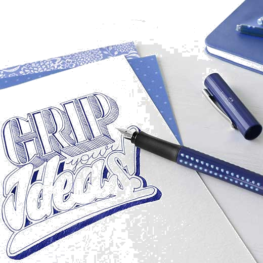 This is what the Faber-Castell Royal Blue Erasable Ink looks like on paper.