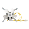 Combustion/Convection fan. White fan with silver. Two Yellow cords. clear end.