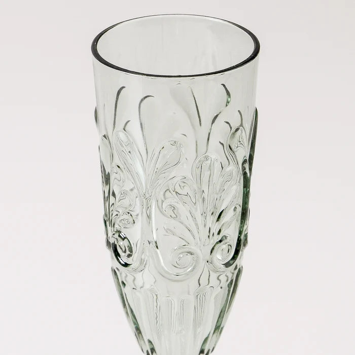 Flemington Acrylic Champagne Flute Green