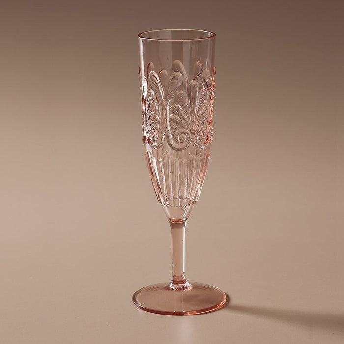 Flemington Acrylic Champagne Flute Pale Pink - Few and Far - Glassware