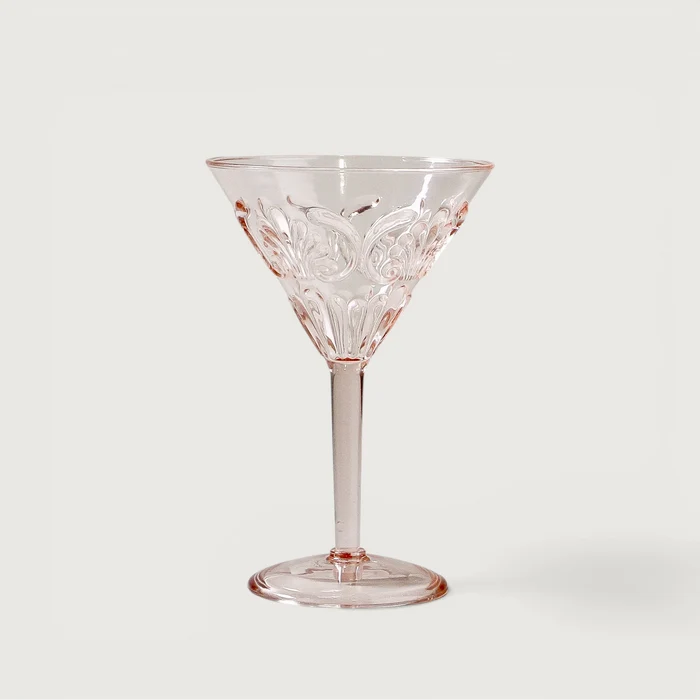Flemington Acrylic Martini Glass Pale Pink