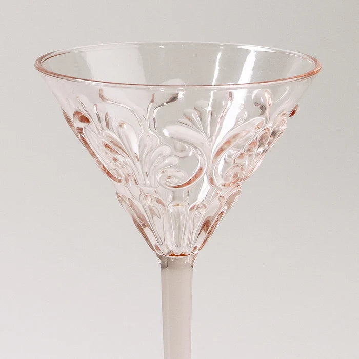 Flemington Acrylic Martini Glass Pale Pink