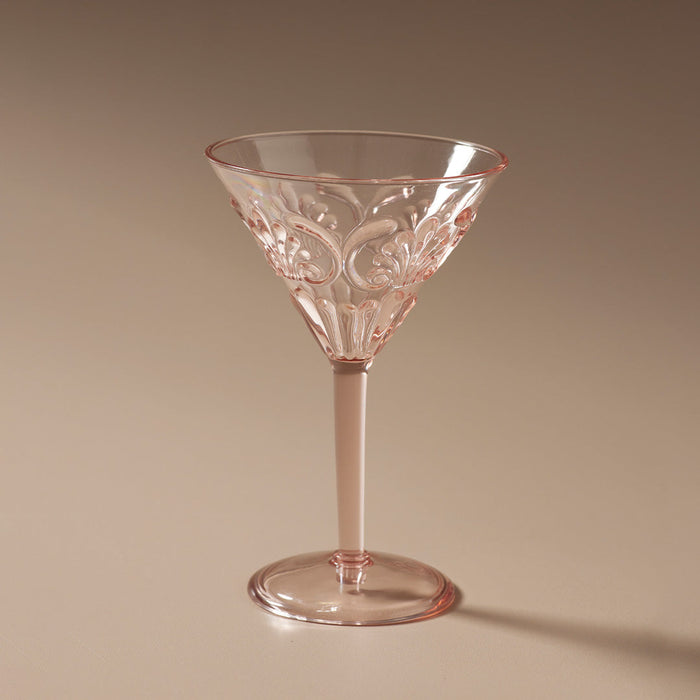 Flemington Acrylic Martini Glass Pale Pink