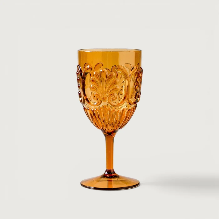 Flemington Acrylic Wine Glass Amber