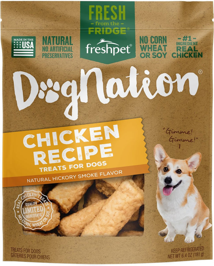 Freshpet Fresh Dog Treat, DogNation Chicken Treat 6.4 oz Bag