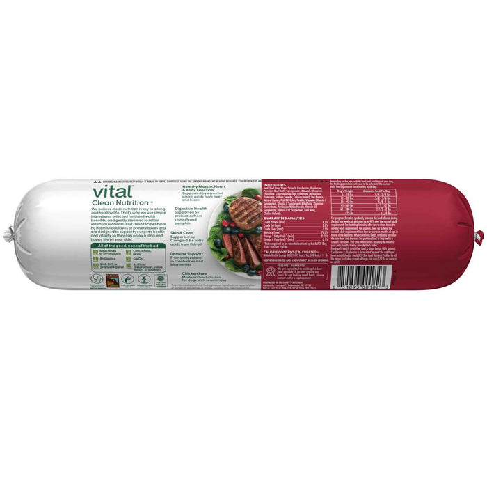Freshpet Vital, Fresh Dog Food, Grain Free Beef & Bison Recipe Roll, 1 lb.