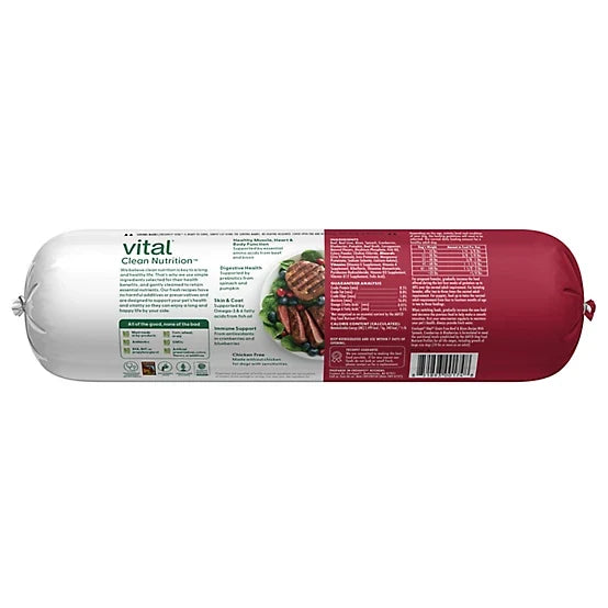 Freshpet Vital, Fresh Dog Food, Grain Free Beef & Bison Recipe Roll, 2 lbs.