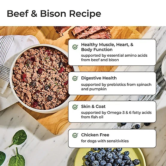 Freshpet Vital, Fresh Dog Food, Grain Free Beef & Bison Recipe Roll, 2 lbs.
