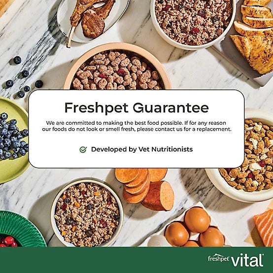 Freshpet Vital, Fresh Dog Food, Grain Free Chicken, Beef, Salmon, & Egg Recipe, 5.5lbs.