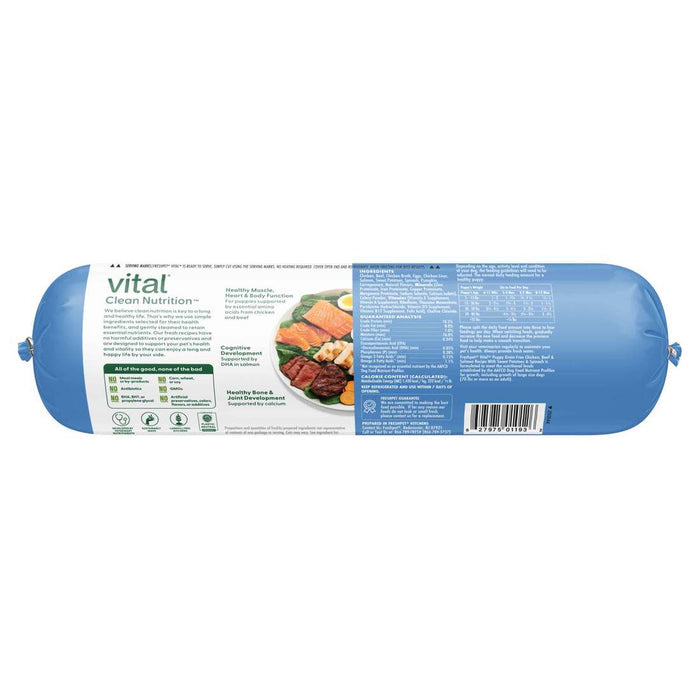Freshpet Vital. Fresh Puppy Food, Grain Free Chicken, Beef, & Salmon Recipe Roll, 2 lbs.