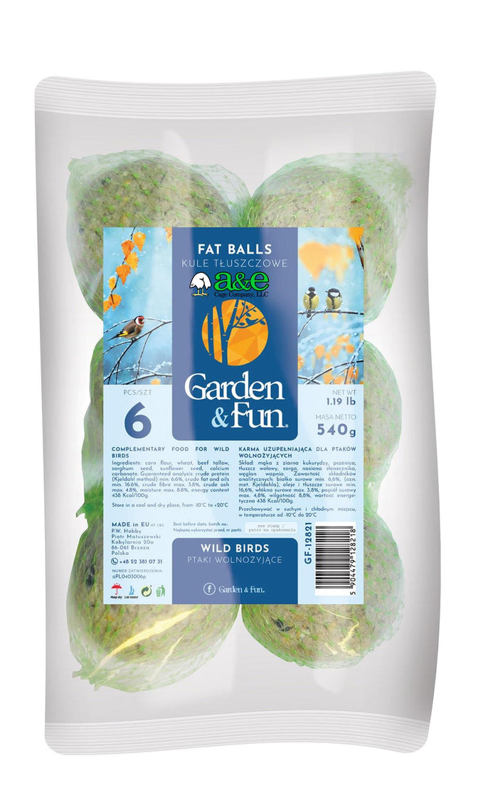 Garden & Fun Suet Balls, 6pk, 540g, by A&E Cage Co