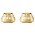 These 18 KT. Gold Plated 2 Pcs. Christmas Tealight Holders were designed by Georg Jensen.