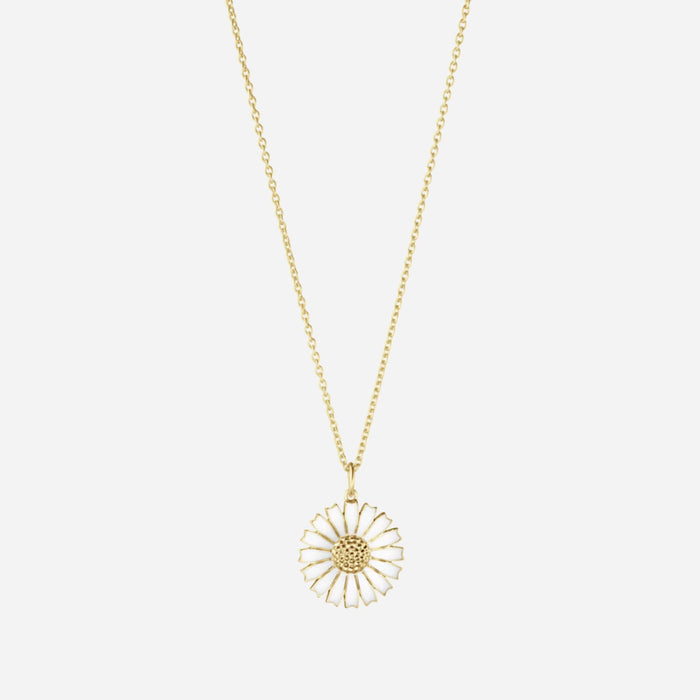 The 18 kt. Gold Plated Sterling Silver Large Daisy Pendant by Georg Jensen.