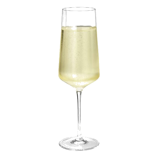 These Georg Jensen Bernadotte Champagne Flute Glasses, Set of 6 have slight grooves around the glass to add a bit of texture.