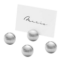 This Bernadotte Chrome Table Card Holders 4pc by Georg Jensen looks great on a table served with other pieces from the range.